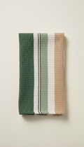 Organic cotton kitchen towel with textured weave